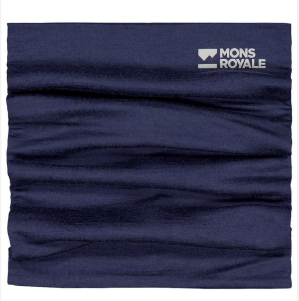 Mons Royale Double Up Merino Neckwarmer Midnight Blue
