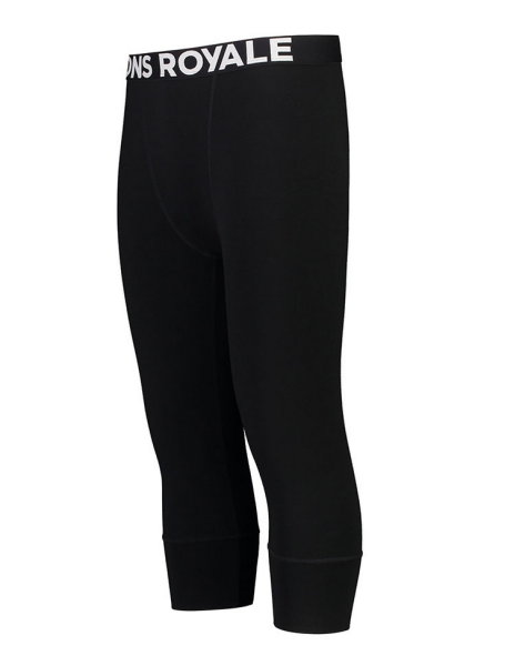 Mons Royale mens Cascade Flex 200 - 3/4 legging black