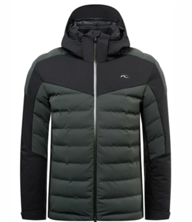 kjus system men sight line jacket dark jet green black 50 medium