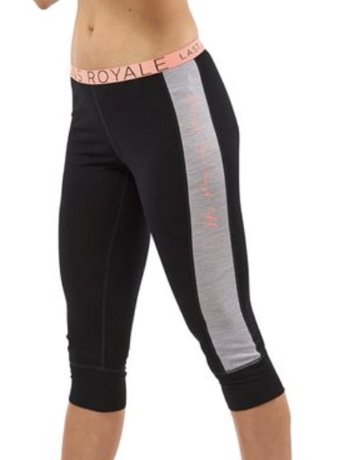 Mons Royale mons royale womens alagna 3/4 legging black/grey marl - XS