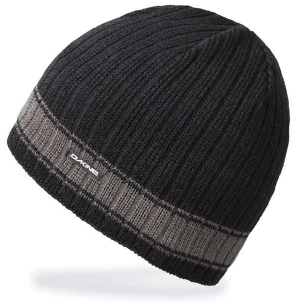 da kine beanie ribbed pinline black charcoal