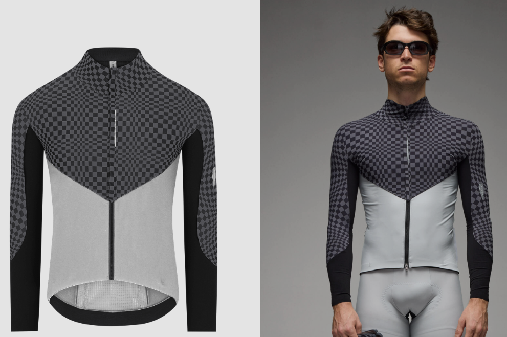 Q36.5 Dottore hybrid que long sleeve jersey check grey L