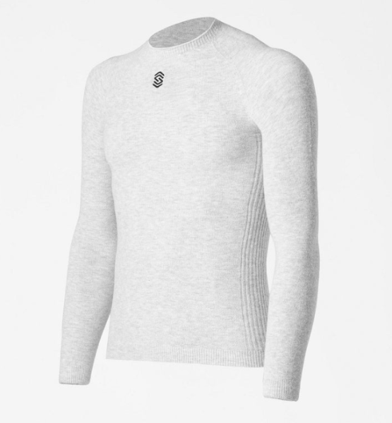 silverskin unisex stay x warm low neck longsleeve pearl grey XL/XXL
