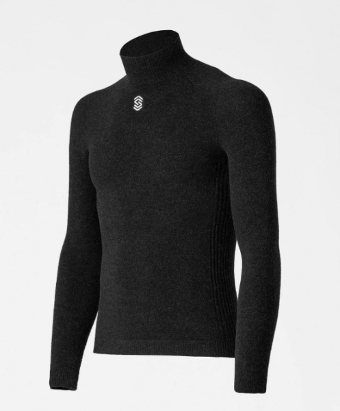 silverskin unisex stay x warm long sleeve high neck anthracite
