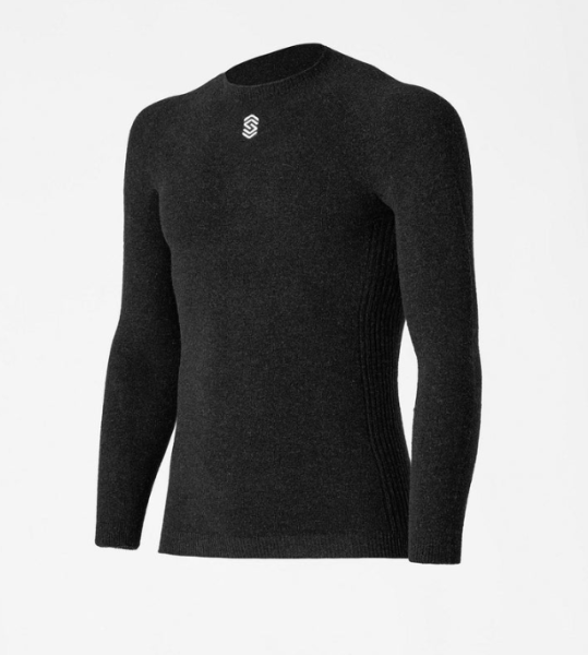 silverskin unisex stay x warm longsleeve low neck anthracite