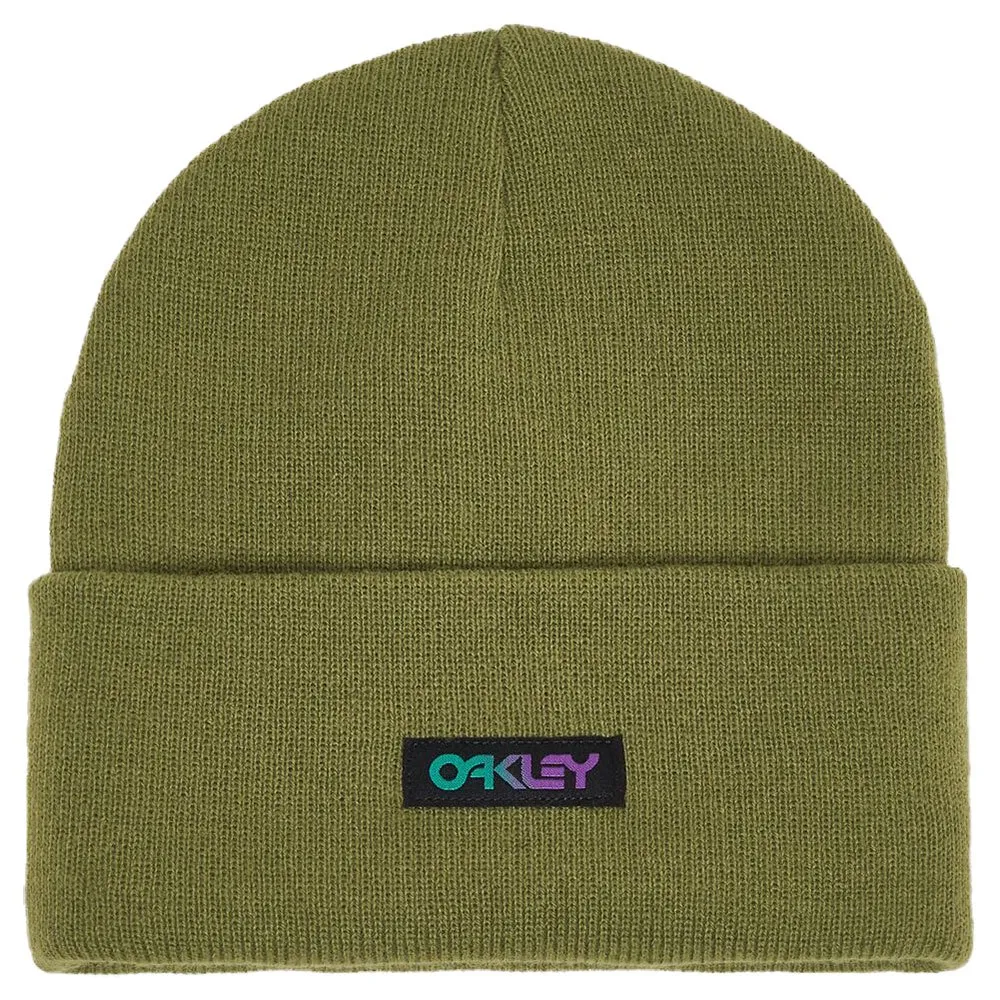 Oakley Gradient patch beanie army green