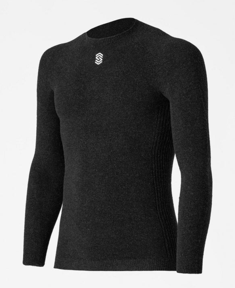 silverskin unisex stay warm long sleeve low neck anthracite