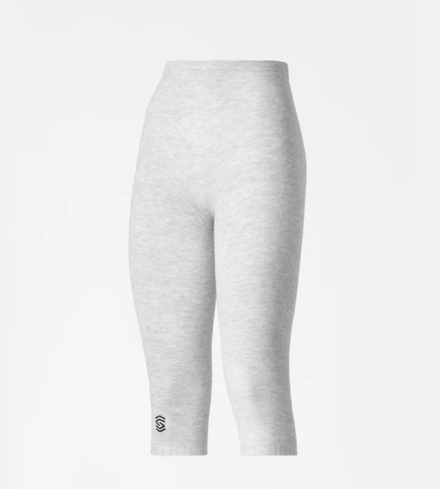 silverskin unisex stay warm short leggins pearl/grey XS/S